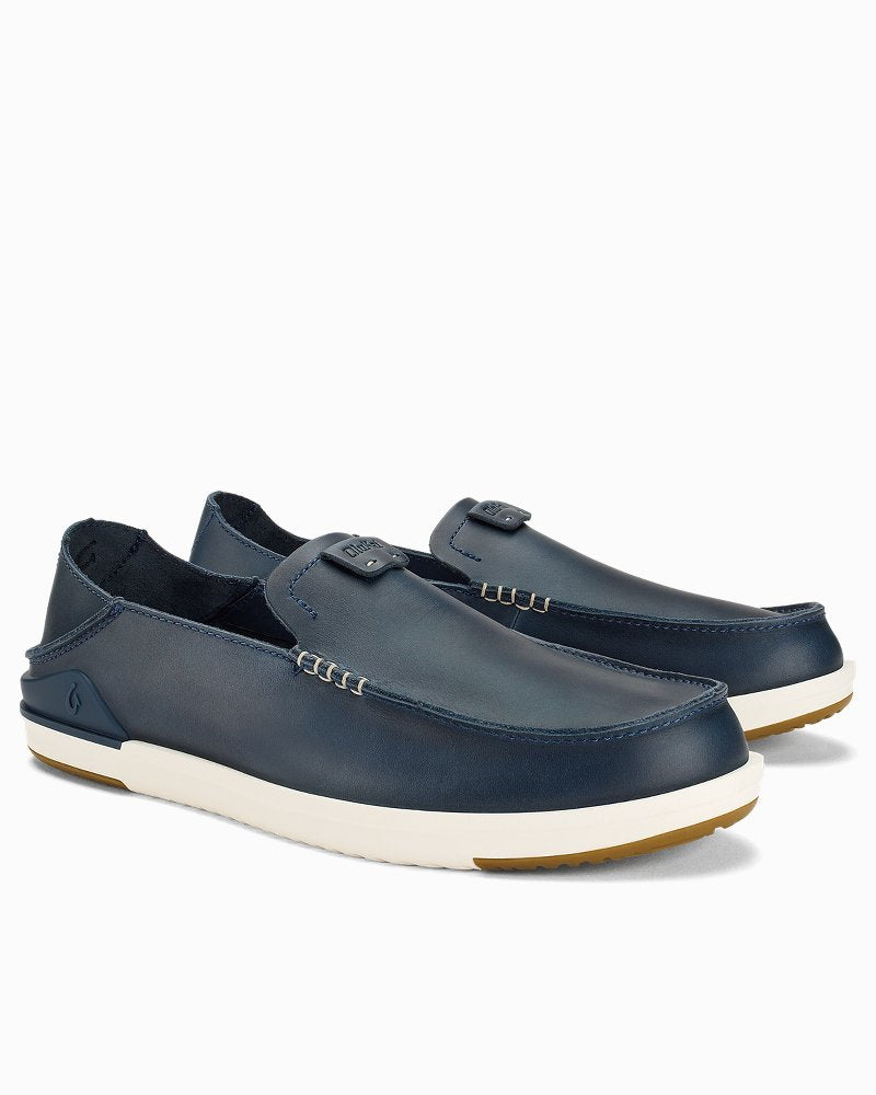 Tommy Bahama | OluKai® Kākaha Leather Slip-On Shoes / Lagoon