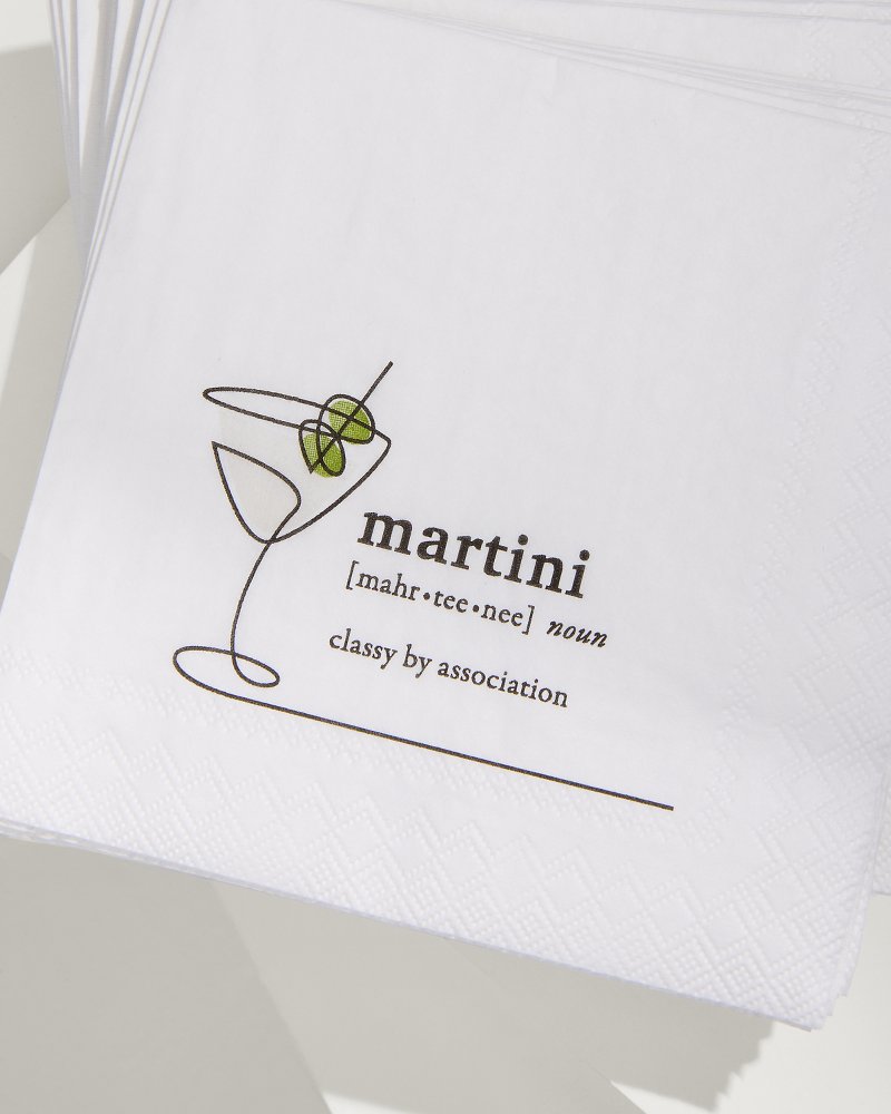 Tommy Bahama | Martini Cocktail Napkins / White