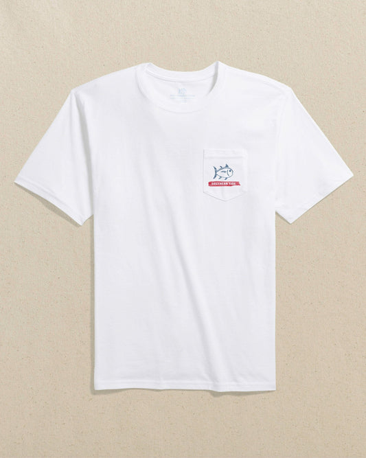 Southern Tide Americana Wooden Flag Short Sleeve T-Shirt For Men