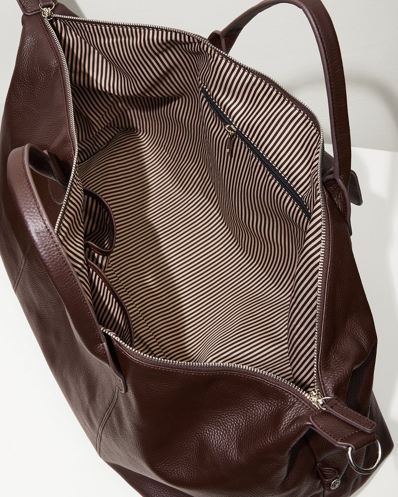 Tommy Bahama | Stanford Brown Leather Duffel Bag / Brown