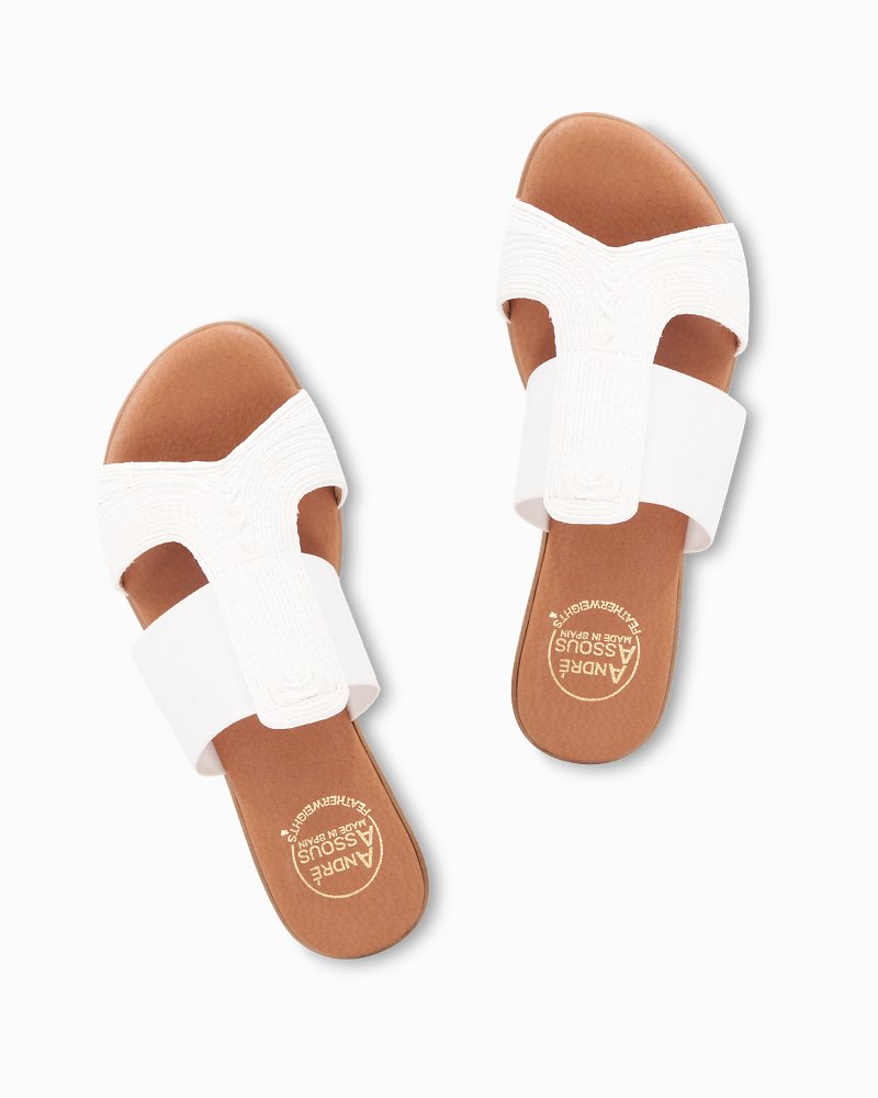 Tommy Bahama | André Assous Noor Raffia Stretch Sandals / White