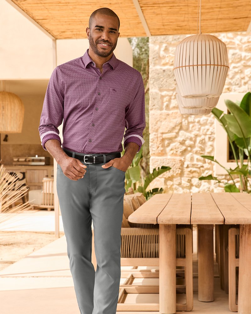 Tommy Bahama | Big & Tall On Par IslandZone® Flat-Front Pants / Coal