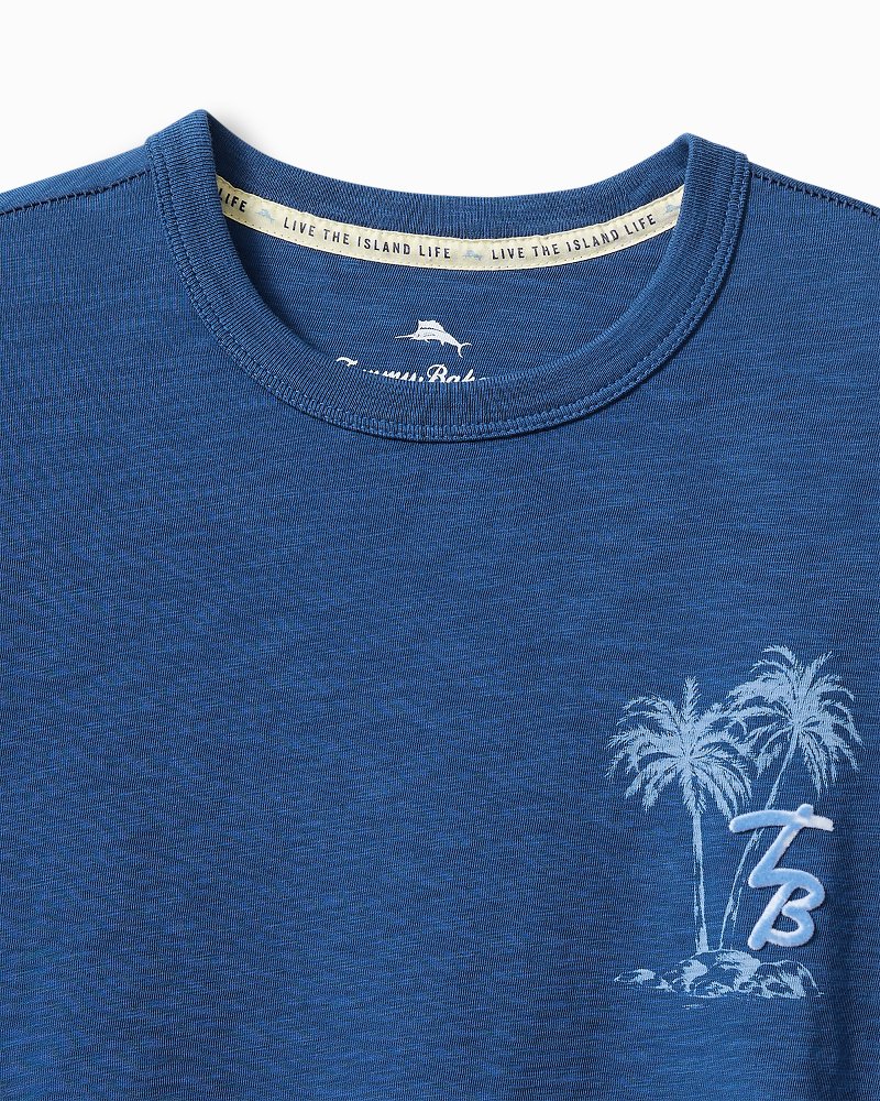 Tommy Bahama | Big & Tall High Tide Hangout Long-Sleeve Lux T-Shirt / Dark Blue Muse