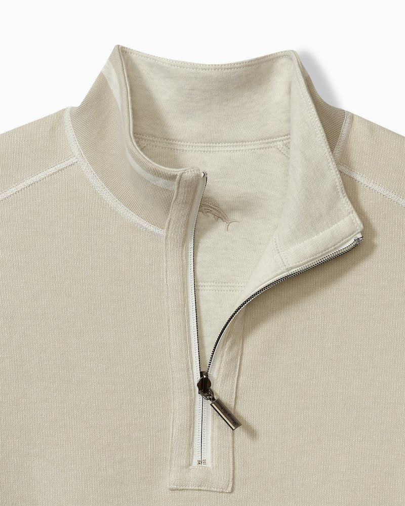 Tommy Bahama | Big & Tall Flip Coast Reversible Half-Zip Sweatshirt / Lychee Hthr