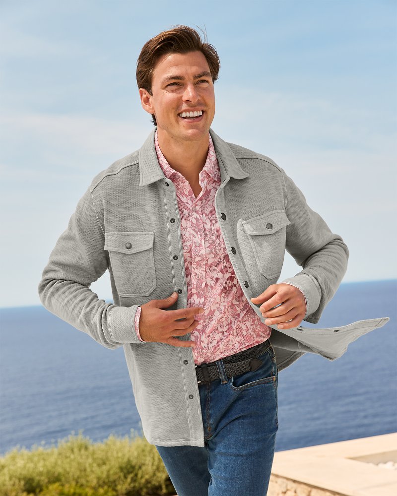 Tommy Bahama | Big & Tall Trinidad CPO Shirt Jacket / Smoke Grey