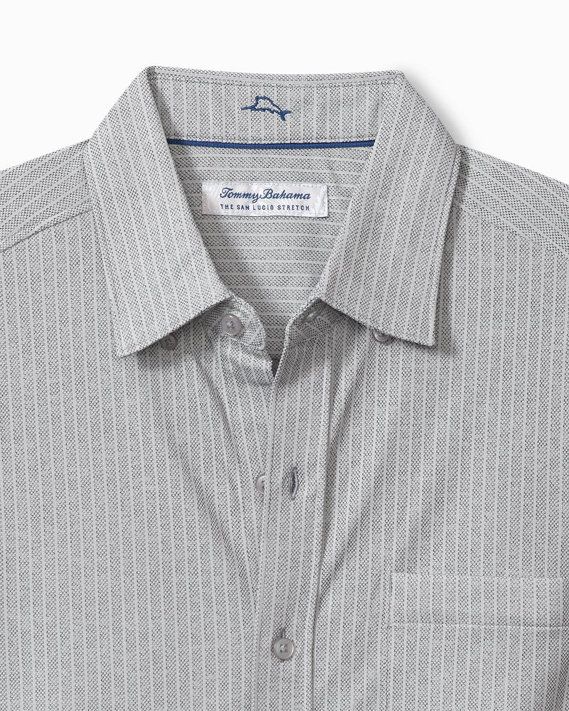 Tommy Bahama | Big & Tall San Lucio Studio Stripe Knit Stretch Shirt / Dark Slate