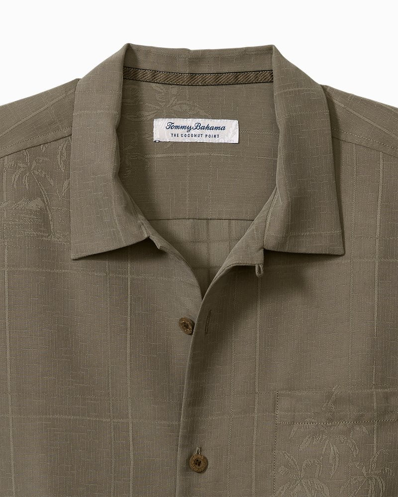 Tommy Bahama | Big & Tall Coconut Point Palm Isle IslandZone® Camp Shirt / Desert Island Green