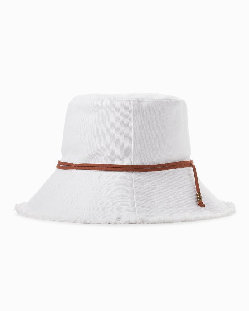 Tommy Bahama | Fringed Bucket Hat / White