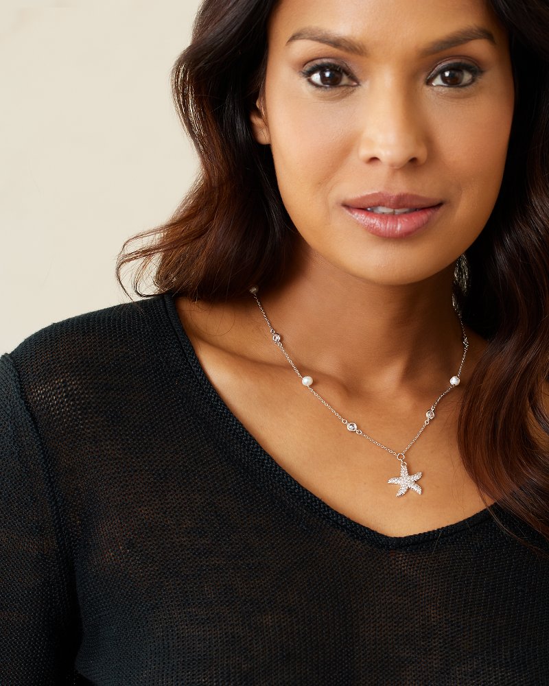 Tommy Bahama | Island Essence Rose Gold Starfish Pearl Necklace / Rose Gold