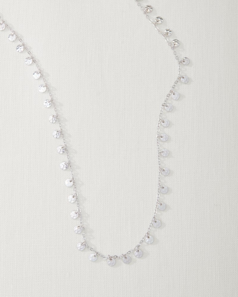 Tommy Bahama | Marco Island Textured Disc Station Necklace / Silver