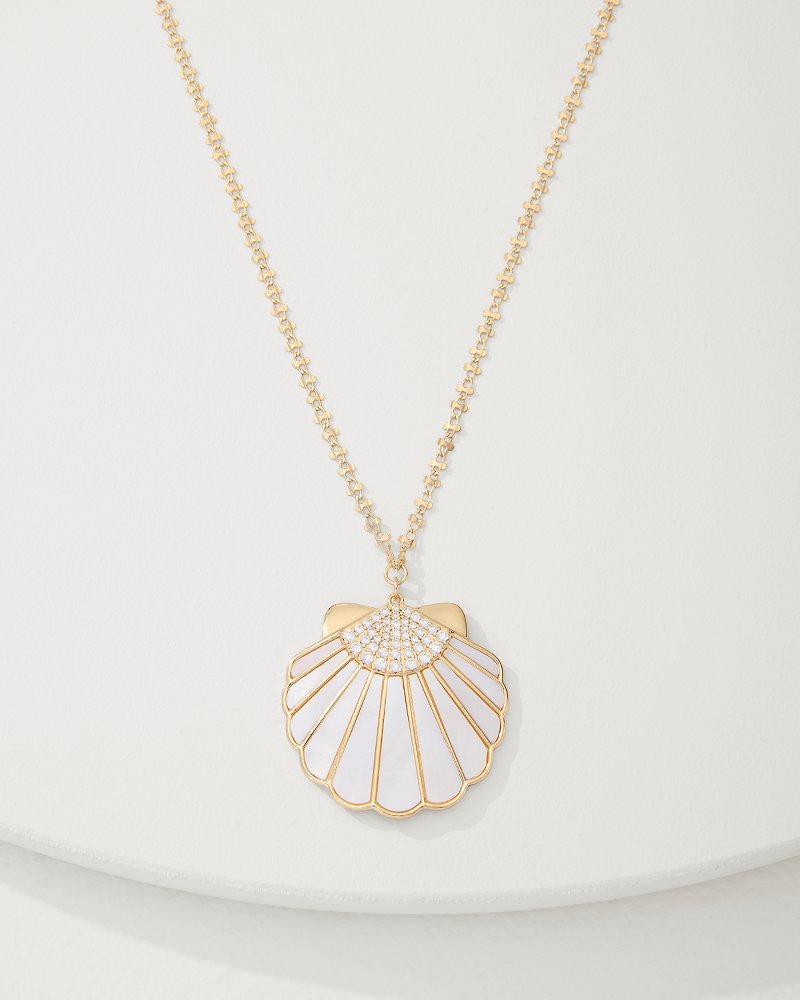 Tommy Bahama | Moments in Paradise Mother of Pearl and Shell Pendant Necklace / Gold