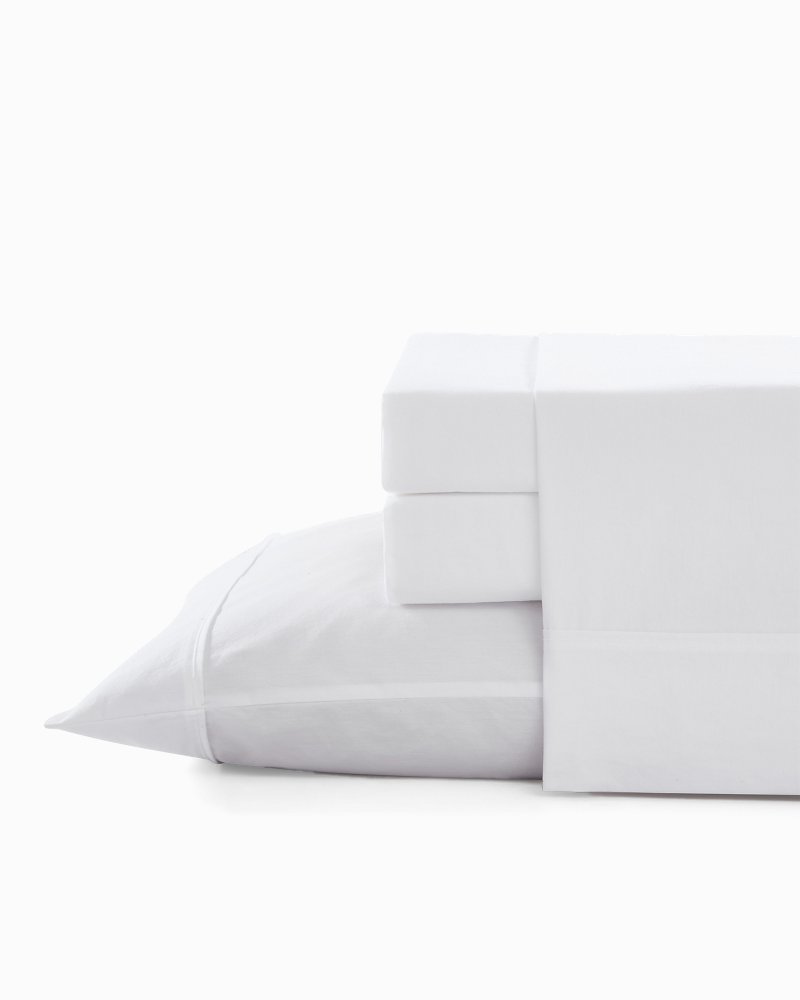 Tommy Bahama | Solid 4-Piece King Sheet Set / White