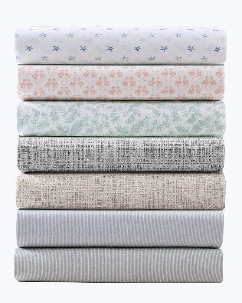 Tommy Bahama | Raffia Linen Queen Sheet Set / Grey