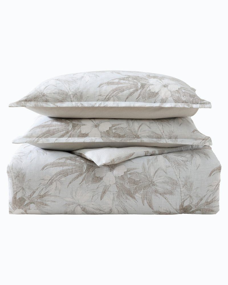 Tommy Bahama | Beachway Blooms 3-Piece King Comforter Set / Grey