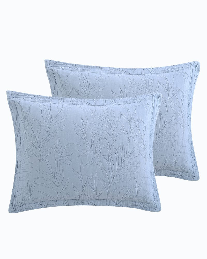 Tommy Bahama | Solid Costa Sera 2-Piece King Quilted Sham Set / Blue
