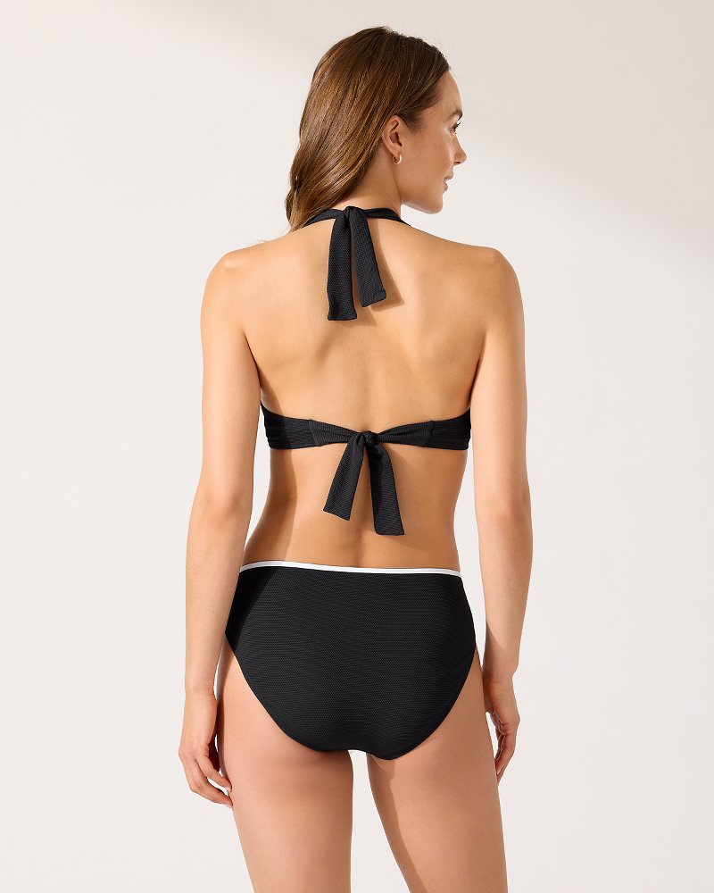 Tommy Bahama | Island Cays Cabana Underwire Halter Bikini Top / Black