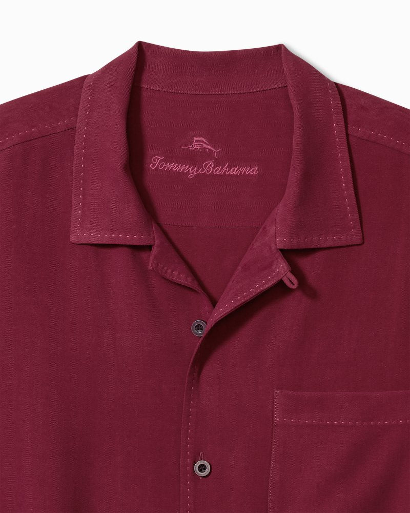 Tommy Bahama | Hawaiian Herringbone Camp Shirt / Rhododendron