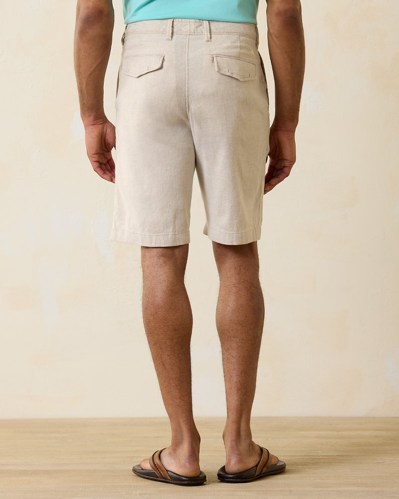 Tommy Bahama | Beach Coast Linen-Blend Flat-Front 10-Inch Shorts / Stone Khaki