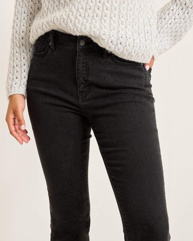 Tommy Bahama | Boracay® Beach Sparkle High-Rise Skinny Ankle Jeans / Coastal Black Wash