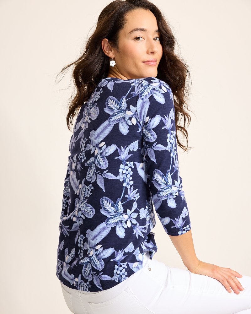 Tommy Bahama | Ashby Isles Hightide Flora 3/4-Sleeve T-Shirt / Coastline