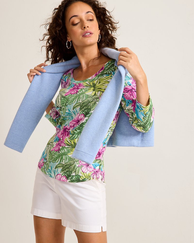 Tommy Bahama | Ashby Isles Jungle Jewels 3/4-Sleeve T-Shirt / Coconut