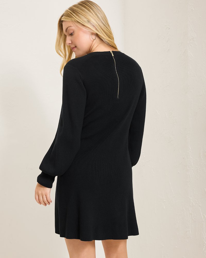 Tommy Bahama | Flared Pickford Balloon-Sleeve Dress / Black