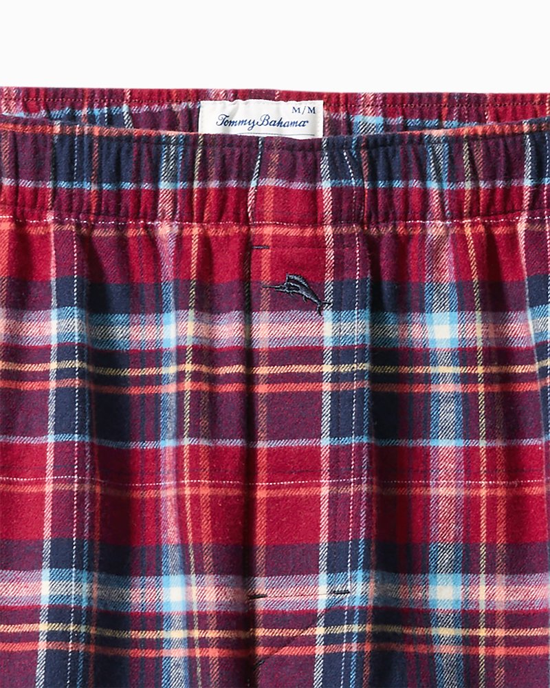 Tommy Bahama | Flannel Plaid Boxers / Beet Red