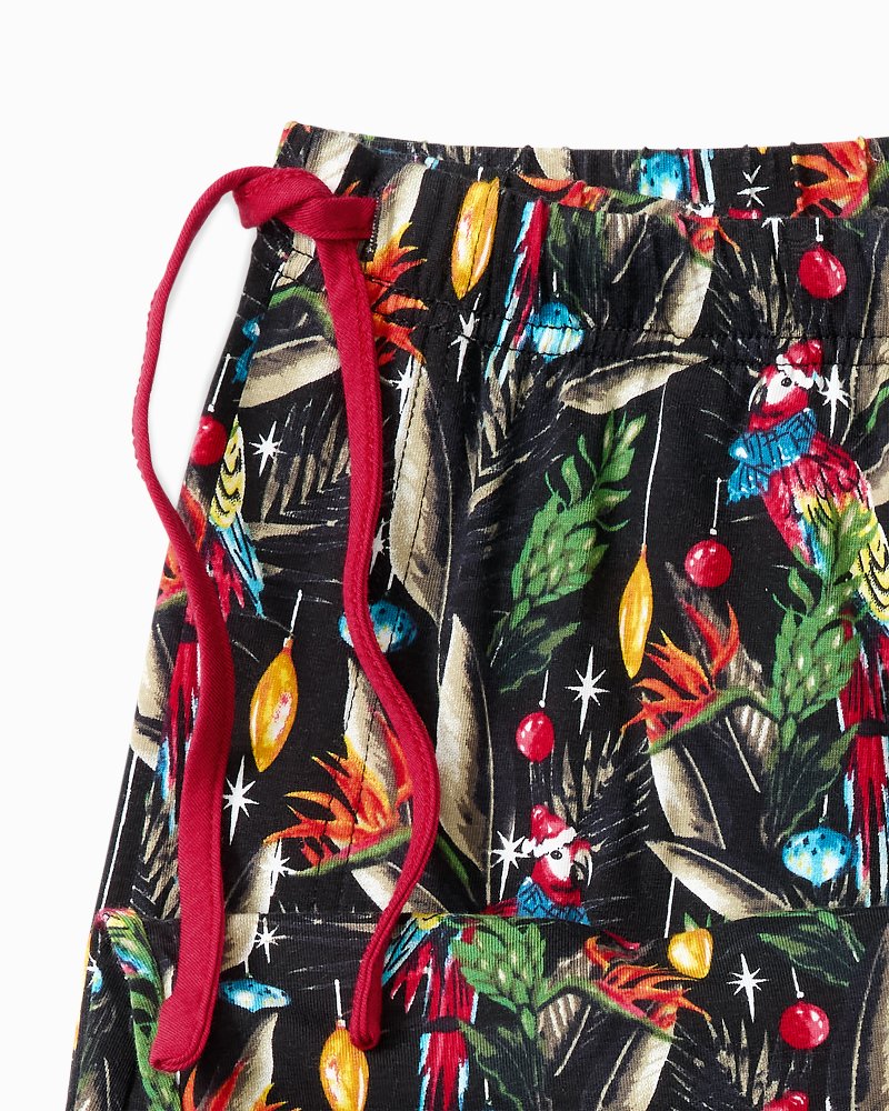 Tommy Bahama | Holiday Parrot Henley & Pants Pajama Set / Poinsettia Red