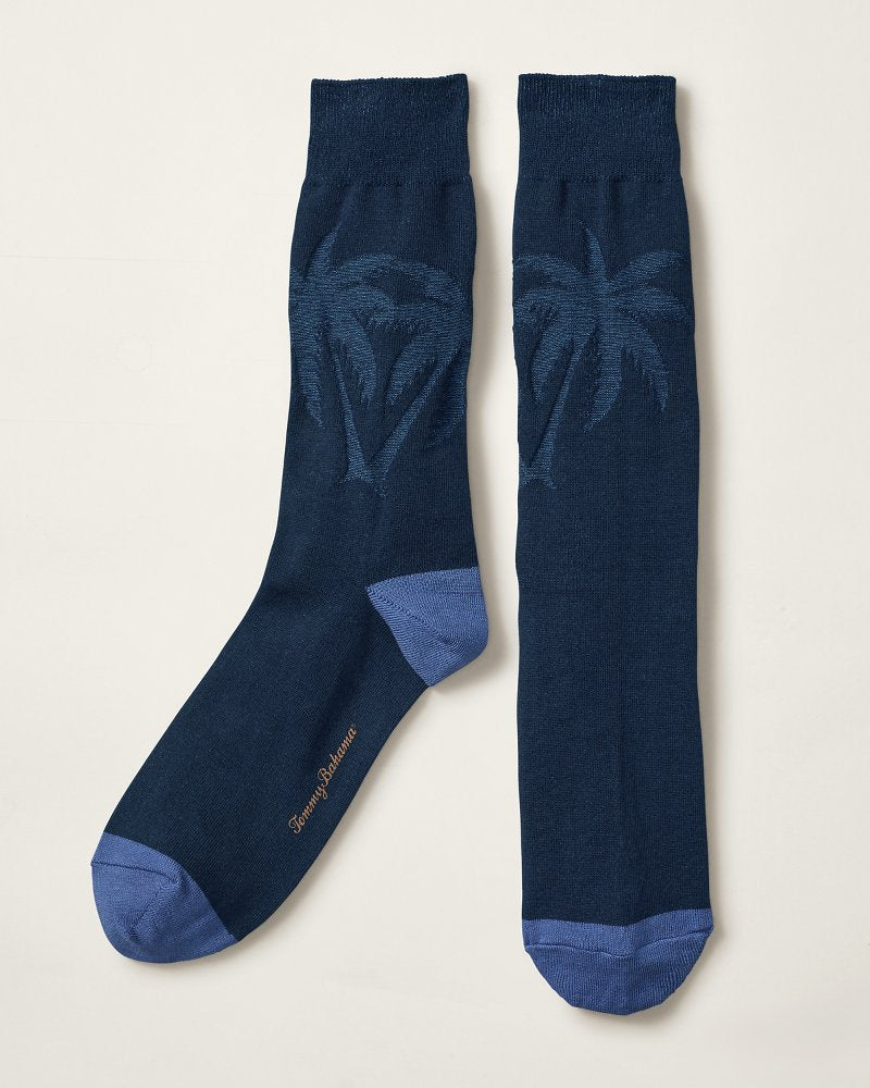 Tommy Bahama | Reflection Texture Palm Socks / Navy