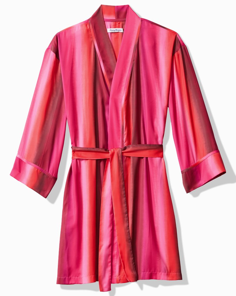 Tommy Bahama | Short Satin Robe / Burgundy