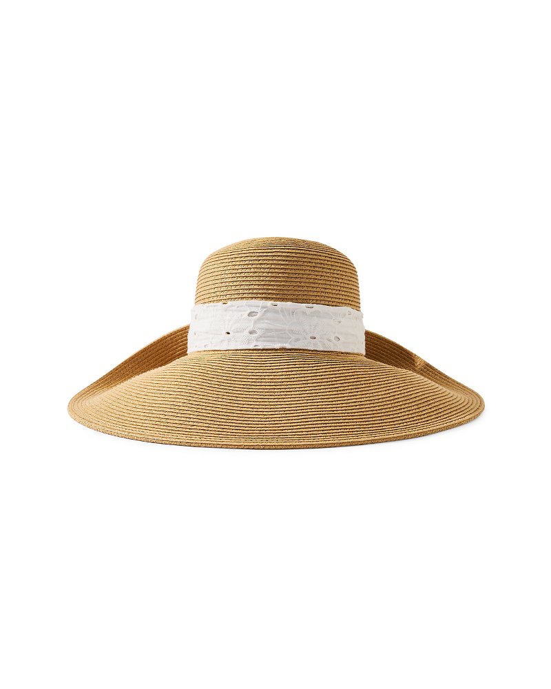 Tommy Bahama | Ultra-Braid Bow Sun Hat / White