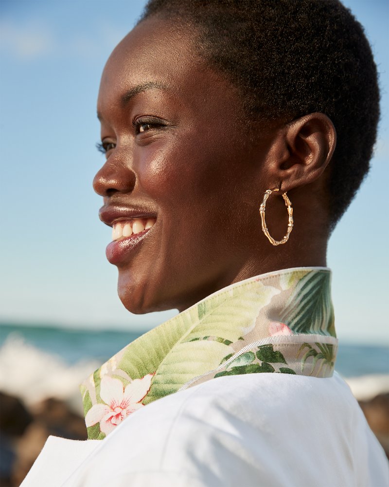 Tommy Bahama | Island Essence Bamboo Hoop Earrings / Gold