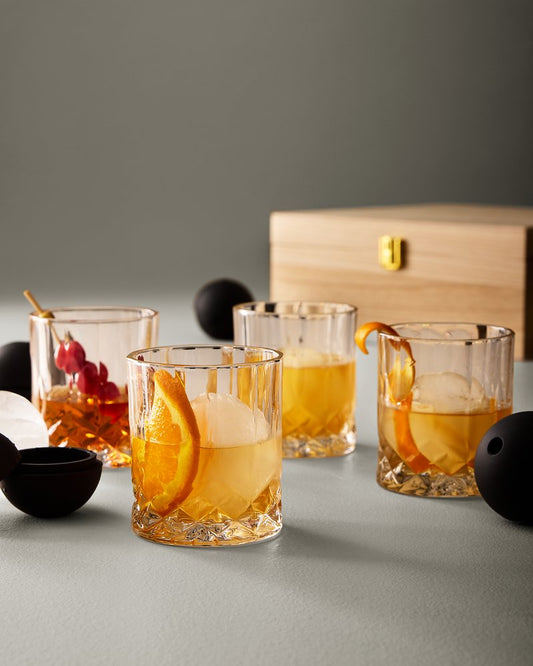 Tommy Bahama | Tommy Bahama Crystal Rocks Glass and Ice Sphere Set / Clear