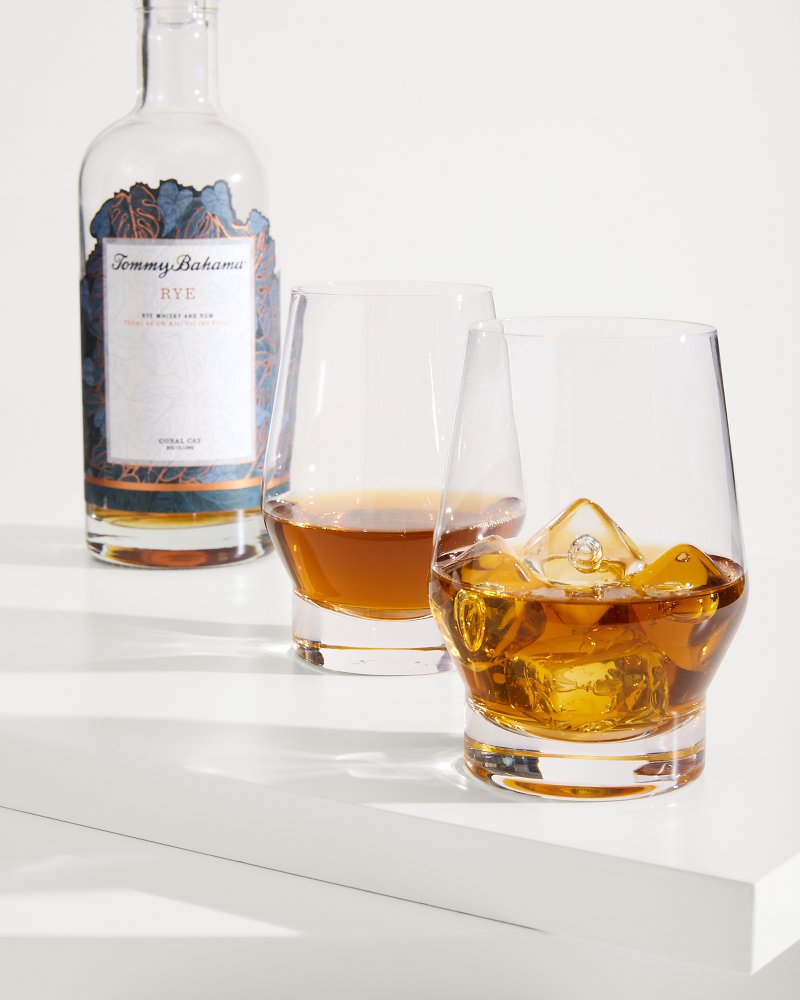 Tommy Bahama | Viski® Heavy Base Crystal Whiskey Glasses - Set of 2 / Clear