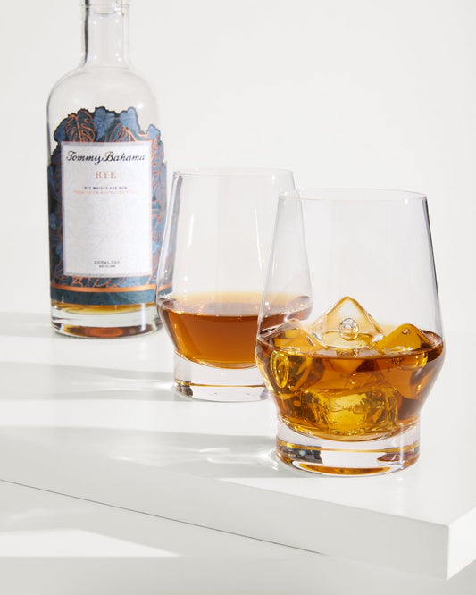 Tommy Bahama | Viski® Heavy Base Crystal Whiskey Glasses - Set of 2 / Clear