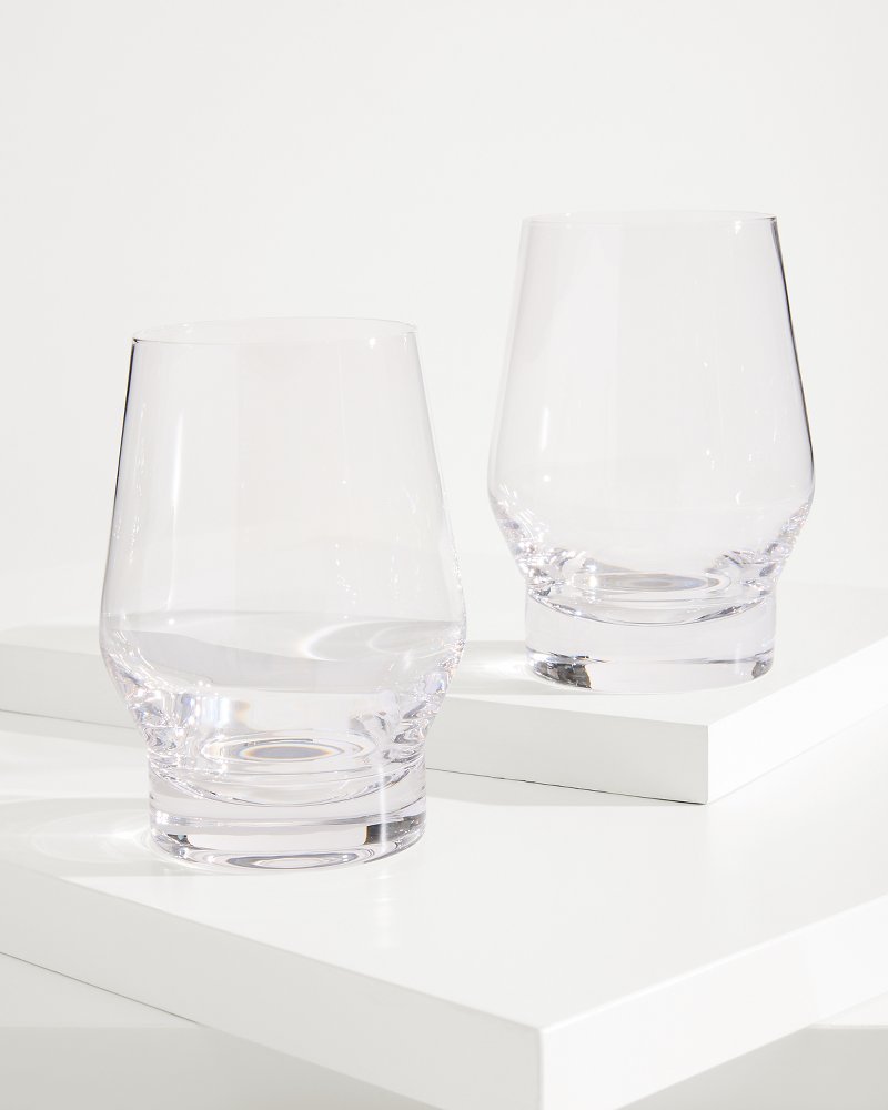 Tommy Bahama | Viski® Heavy Base Crystal Whiskey Glasses - Set of 2 / Clear