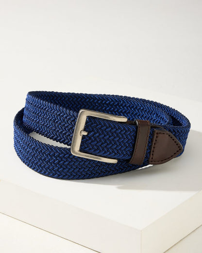 Tommy Bahama | Two-Tone Stretch Webbed Belt / Dark Navy