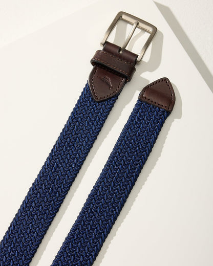 Tommy Bahama | Two-Tone Stretch Webbed Belt / Dark Navy