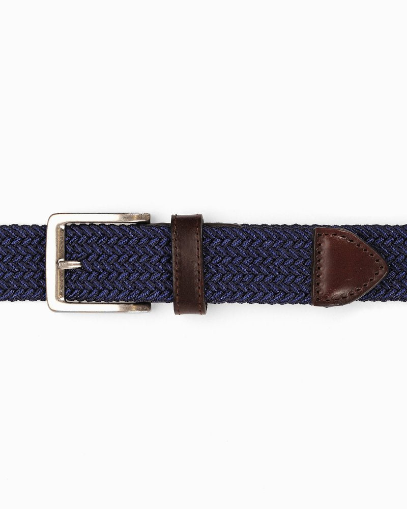 Tommy Bahama | Two-Tone Stretch Webbed Belt / Dark Navy