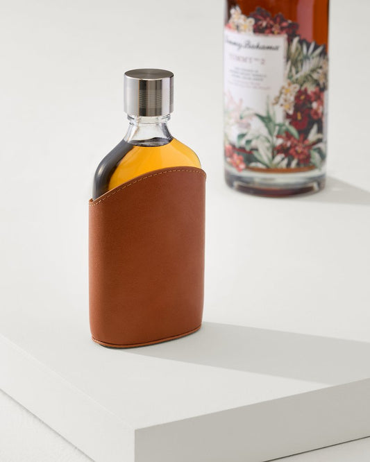 Tommy Bahama | Viski® Parker Leather Flask / Brown