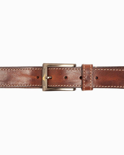 Tommy Bahama | Heavy Stitch Leather Belt / Brown