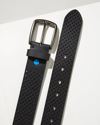 Tommy Bahama | Perforated Rubberized Performance Belt / Black