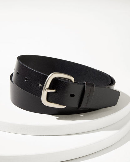 Tommy Bahama | Raw Edge Leather Belt / Black