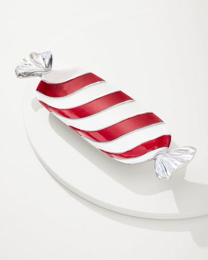 Tommy Bahama | Peppermint Candy Dish / Red/White