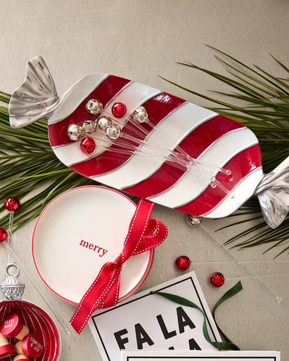 Tommy Bahama | Peppermint Candy Dish / Red/White
