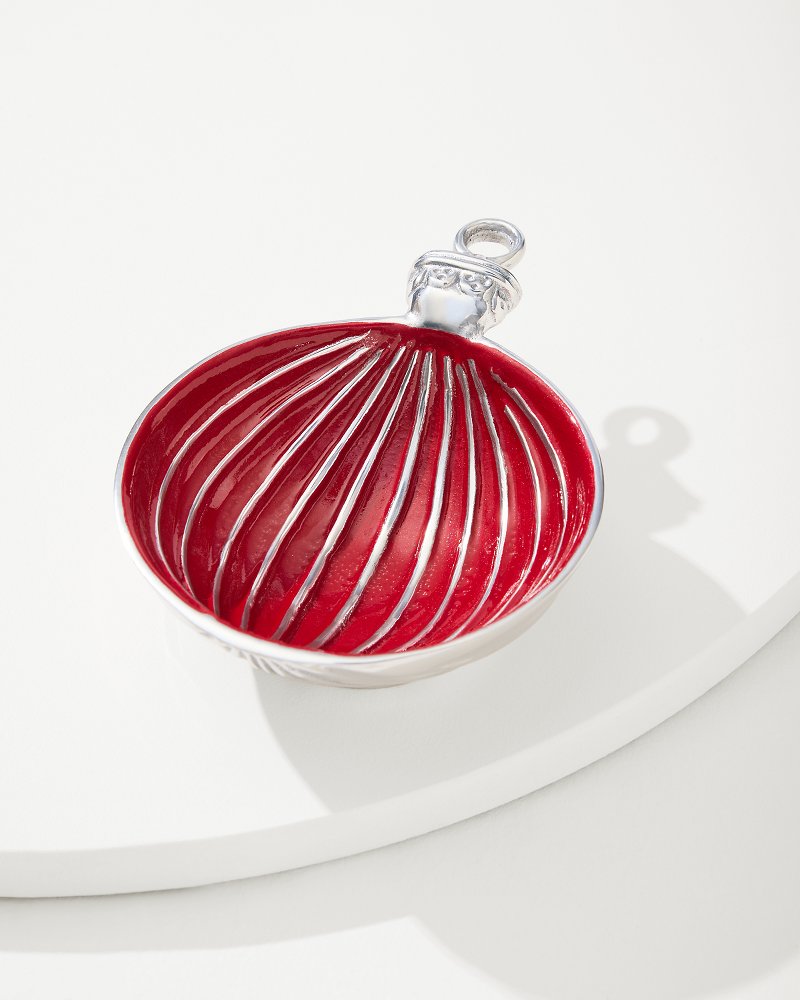 Tommy Bahama | Red Ornament Candy Dish / Red
