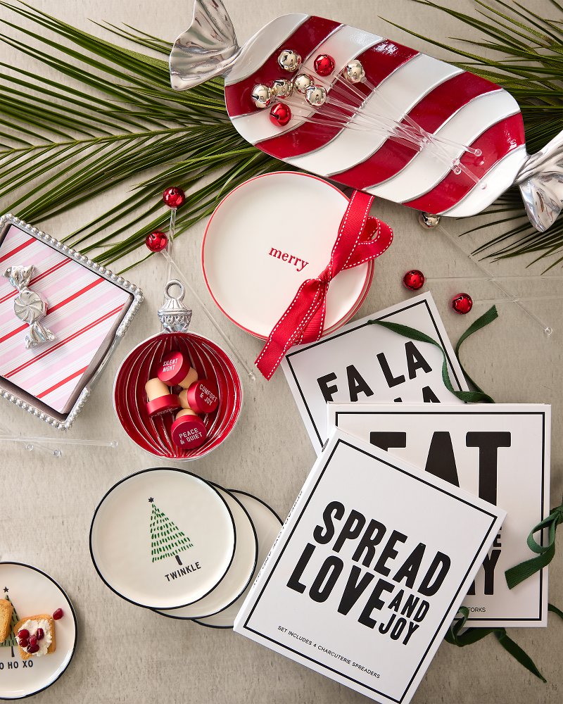Tommy Bahama | Red Ornament Candy Dish / Red