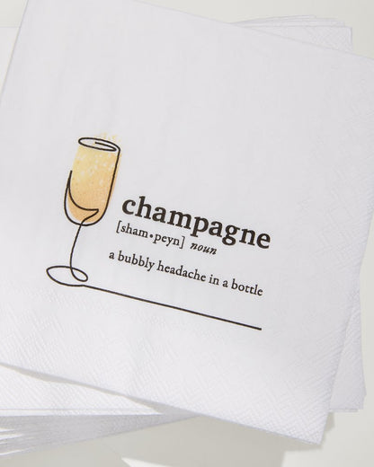 Tommy Bahama | Champagne Cocktail Napkins / White