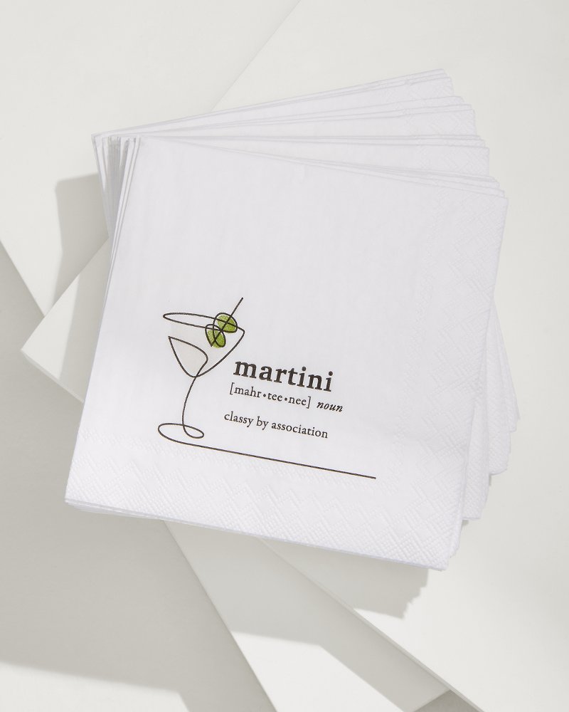 Tommy Bahama | Martini Cocktail Napkins / White