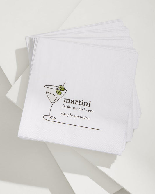 Tommy Bahama | Martini Cocktail Napkins / White